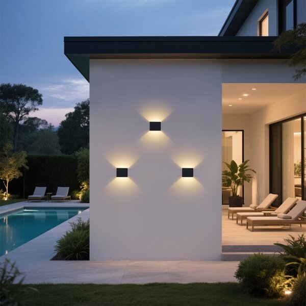 Brilagi - Applique LED da esterno DONNANI LED/5W/230V 10 cm nera IP44