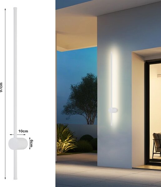 Brilagi - AURA Applique per esterni LED/20W/230V 3000K IP54 97 cm bianca CRI 90