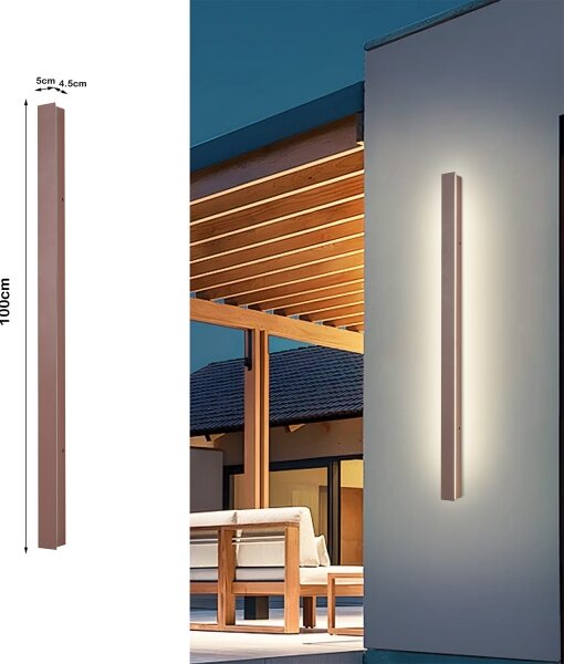 Brilagi-LED Applique da esterno LINEAR LED/22W/230V 3000K IP65 100 cm marrone CRI 90