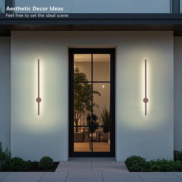 Brilagi - Applique da esterno AURA LED/12W/230V 3000K IP54 65 cm marrone CRI 90