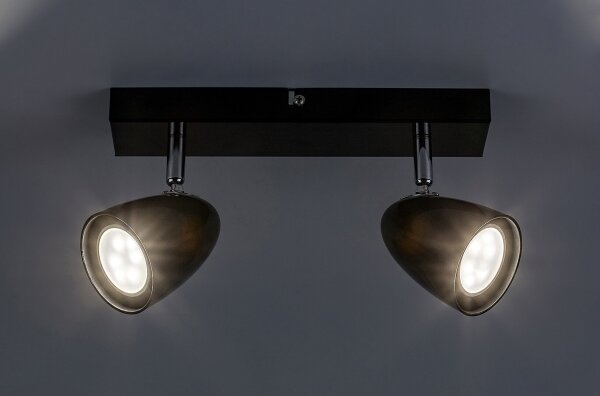 Rabalux 73017 - Faretto PERICO 2xGU10/5W/230V nero
