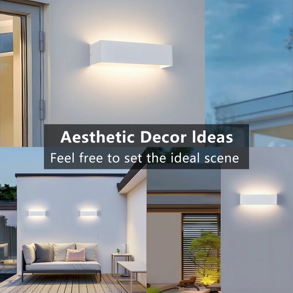 Brilagi - Lampada da parete LED per esterni DONNANI LED/12W/230V 30 cm bianco IP44