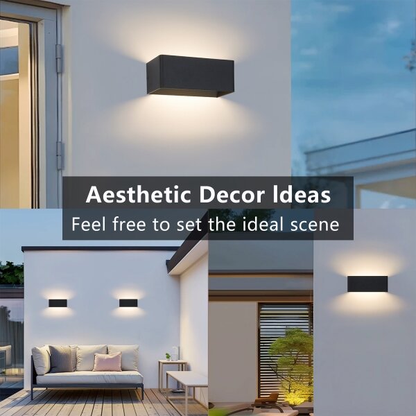 Brilagi - Applique da esterno DONNANI LED/7W/230V, 20 cm, nera, IP44
