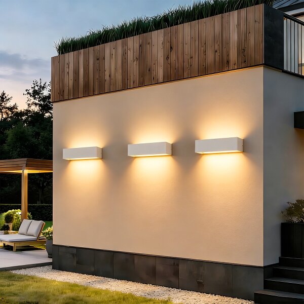 Brilagi - Lampada da parete LED per esterni DONNANI LED/12W/230V 30 cm bianco IP44