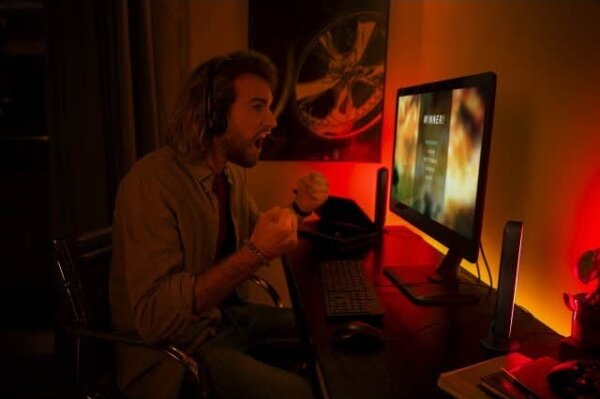 Philips -Estensione LED RGB Lampada da tavolo dimmerabile Hue PLAY LED/6W/230V nero