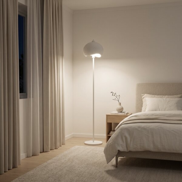 Brilagi - Lampada da terra WABI SABI 1xE27/40W/230V bianca