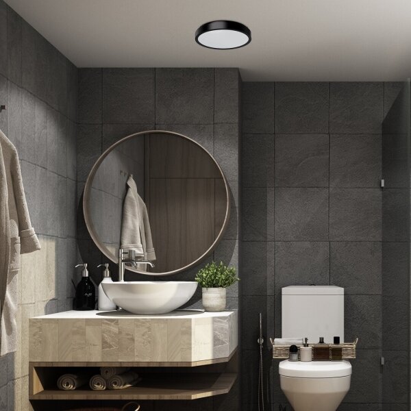 Rabalux 71252 - Plafoniera LED da bagno SAMIRA LED/18W/230V IP44 nero