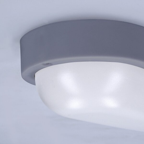 Solight WO744-G- Applique a LED da esterno LED/13W/230V 4000K IP54 grigio ovale