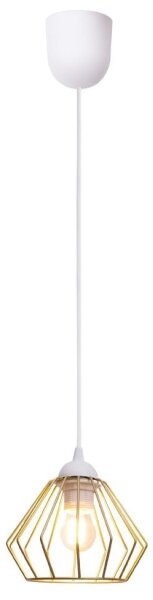 Lampadario a sospensione con filo CEED GOLD 1xE27/60W/230V diametro 17,5 cm bianco/oro
