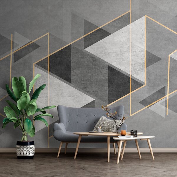Carta da parati Stile geometrico astratto, Carta da parati lastrazione, u74080 : Uwalls.it