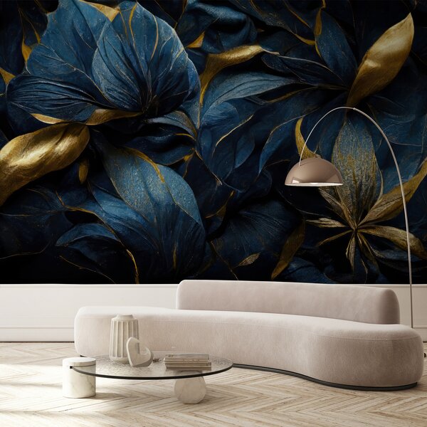 Carta da parati Fiori reali blu, Carta da parati 3D, u74140 : Uwalls.it