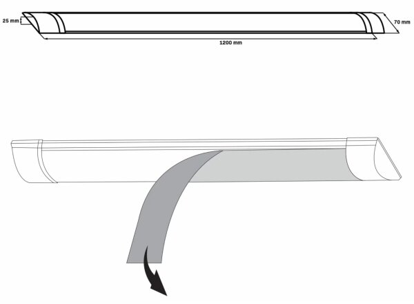 Lampada LED sottopensile LED/36W/230V 4000K 120 cm bianco