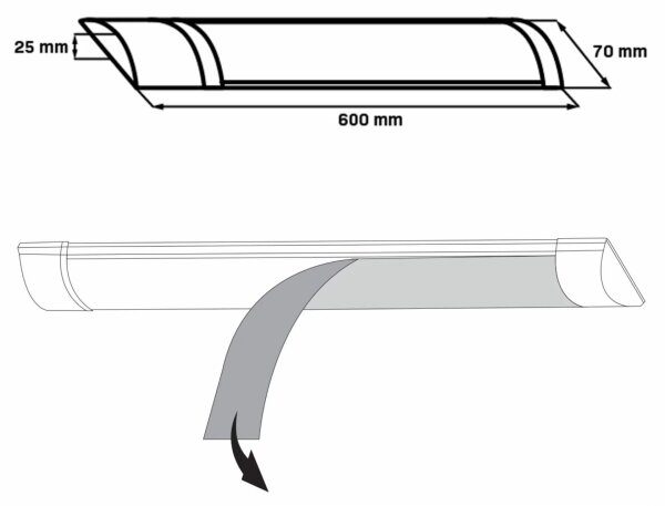 Lampada LED sottopensile LED/18W/230V 4000K 60 cm bianco