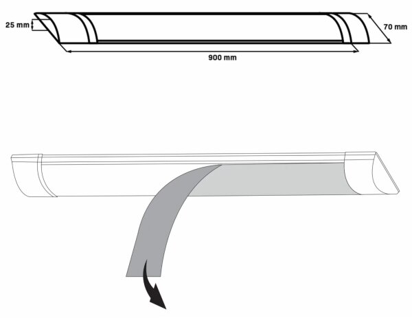 Lampada LED sottopensile LED/30W/230V 4000K 90 cm bianco