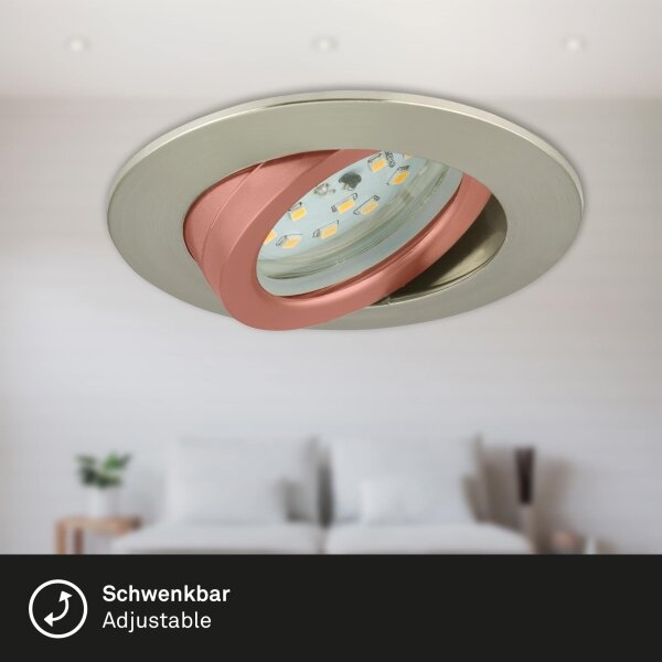 Briloner 7296-012 - Lampada da incasso LED dimmerabile/6,5W/230V IP23 cromo