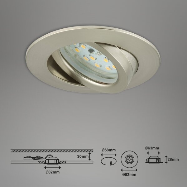 Briloner 7296-012 - Lampada da incasso LED dimmerabile/6,5W/230V IP23 cromo