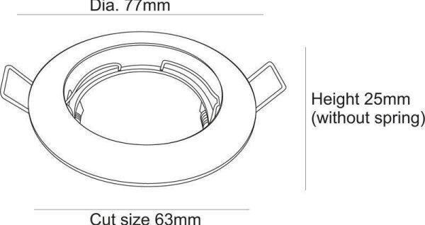 Deko-Light 120017 - Lampada da incasso RUND 1xGU5,3-MR16/35W/12V bianco