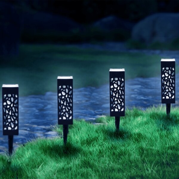 Aigostar - Lampada solare LED LED/0,006W/1,2V 28,5cm nero 6500K IP44