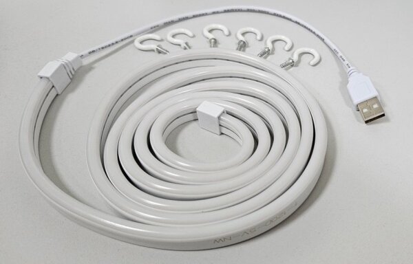 LED Striscia flessibile NEON LED/5V USB 1,8 m bianca