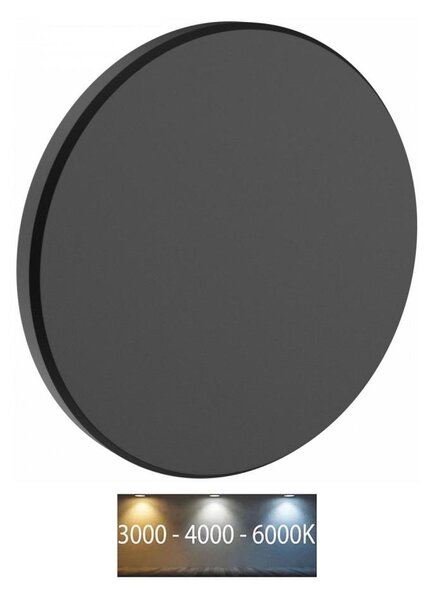 Lampada da parete LED esterna PIATTA 9W 230V 3000/4000/6000K IP44 nera