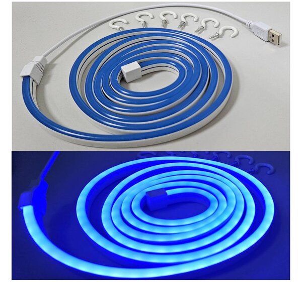 LED Striscia flessibile NEON LED/5V USB 1,8 m blu