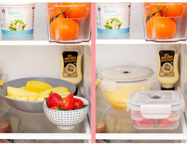 Set di 3 scatole per alimenti e pompa per il vuoto Flavia - Compactor