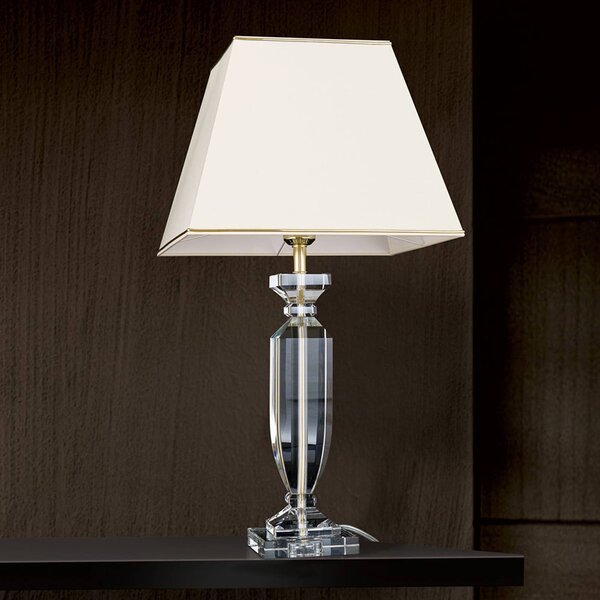 ORION Lampada da tavolo Pokal con cristallo oro/crema