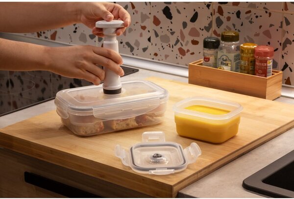 Set di 3 scatole per alimenti e pompa per il vuoto Flavia - Compactor