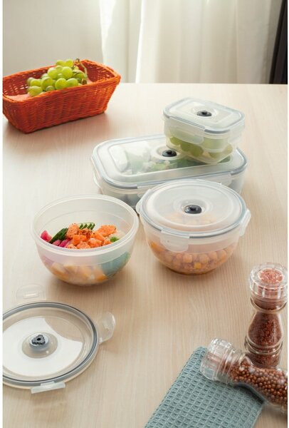 Set di 3 scatole per alimenti e pompa per il vuoto Flavia - Compactor