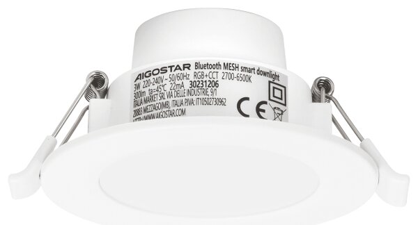 Aigostar -LED RGBW Lampada da incasso per bagno LED/3W/230V 2700-6500K IP44
