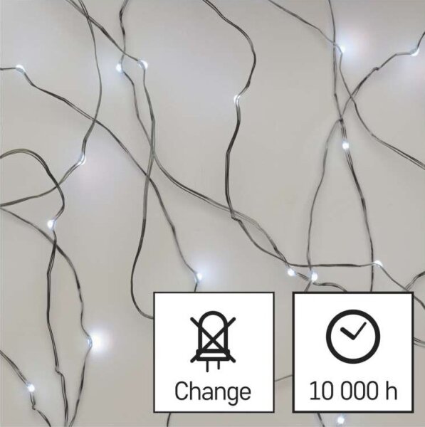Catena luminosa da esterno a LED 40 LED, 9 m, IP44, bianco freddo
