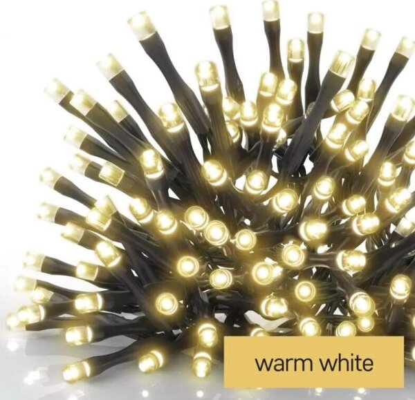 Catena luminosa a LED per esterni 100 LED/1x2m IP44 bianco caldo