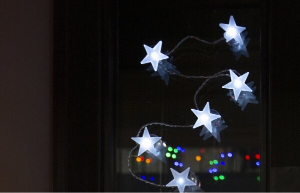 Retlux - Catena decorativa LED con ventose 10xLED/2xAA 1,8m bianco freddo