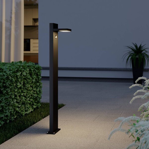 Lampioncino Silvan Lucande, Nero, Alluminio, Moderno, Lampada LED da esterni