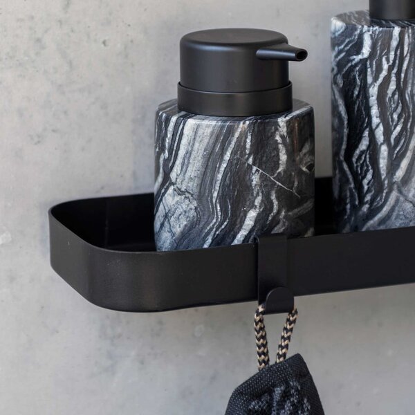 Scaffale da bagno in acciaio nero montato a parete Carry - Mette Ditmer Denmark