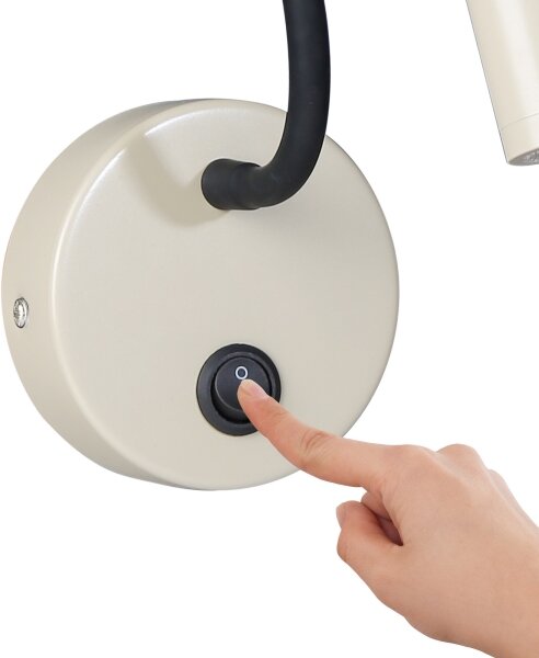 Brilagi - LED Lampada flessibile da muro MAYA LED/3W/230V 4000K beige