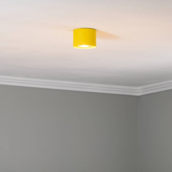 Faretto da soffitto Chloe fisso, giallo Argon, dimmerabile, Giallo / Arancione, Soggiorno / Sala da pranzo, Metallo, Moderno, Faretto alogeno