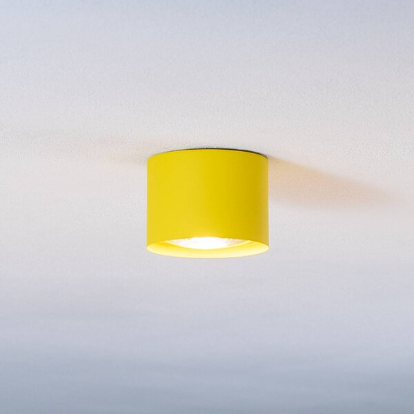 Faretto da soffitto Chloe fisso, giallo Argon, dimmerabile, Giallo / Arancione, Soggiorno / Sala da pranzo, Metallo, Moderno, Faretto alogeno