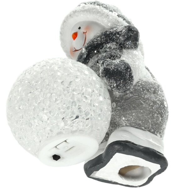 Retlux - Decorazione natalizia LED LED/2xLR44/bianco caldo pupazzo di neve con palla di neve