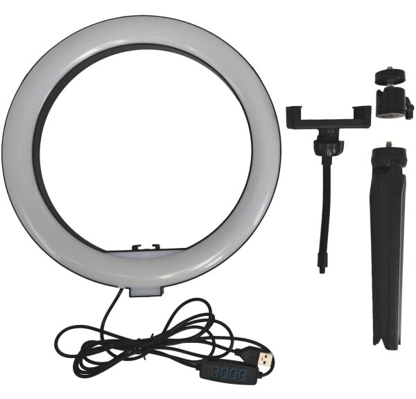 Lampada LED dimmerabile con stativo e supporto per vlog LED/10W/5V 2700-6500K