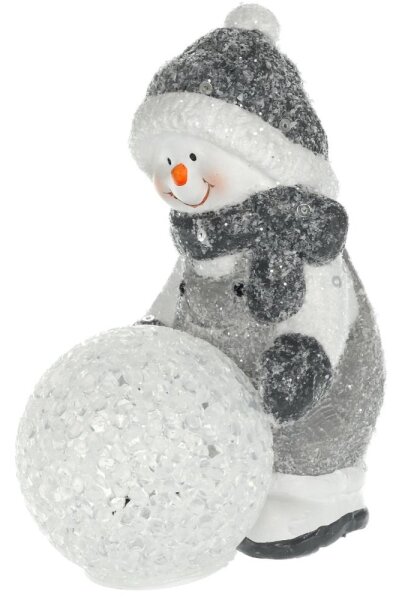Retlux - Decorazione natalizia LED LED/2xLR44/bianco caldo pupazzo di neve con palla di neve