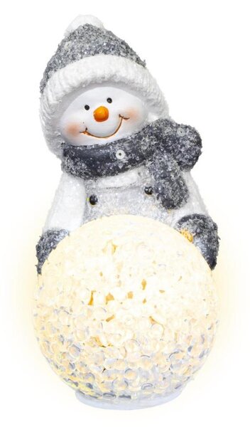 Retlux - Decorazione natalizia LED LED/2xLR44/bianco caldo pupazzo di neve con palla di neve