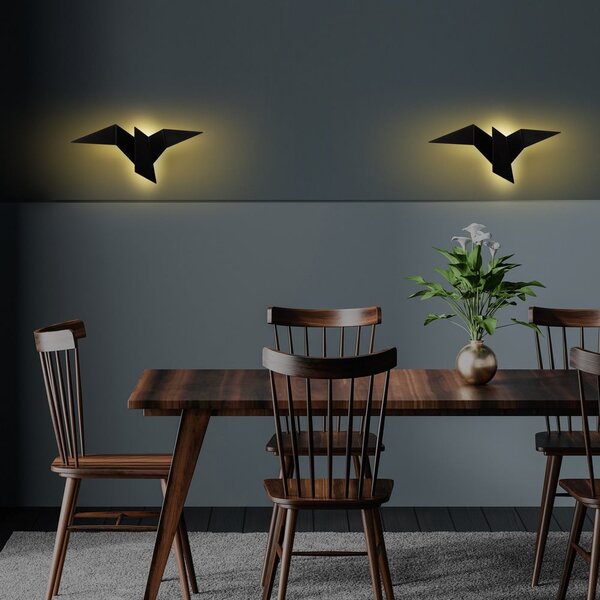 Lampada da parete LED nera Pacali – Opviq lights