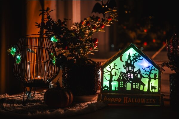 Retlux - Decorazione LED HALLOWEEN LED/2xAA/multicolore casa spettrale