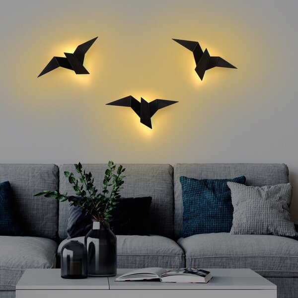 Lampada da parete LED nera Pacali – Opviq lights