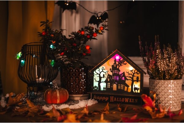 Retlux - Decorazione LED HALLOWEEN LED/2xAA/multicolore casa spettrale