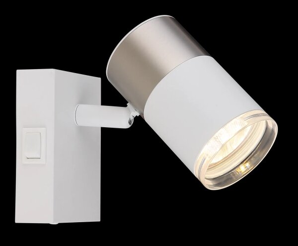 Globo 57851-1 - Faretto da parete BRISBON 1xGU10/25W/230V bianco/cromo