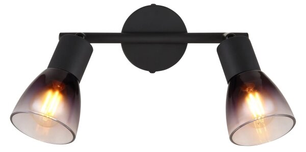 Globo 54312-2 - Faretto SATELLA 2xE14/25W/230V nero