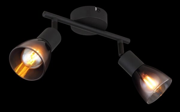Globo 54312-2 - Faretto SATELLA 2xE14/25W/230V nero