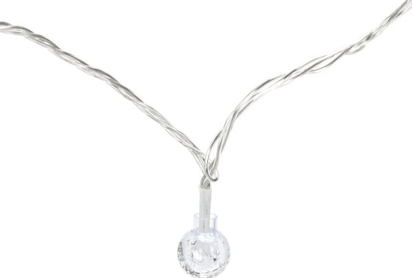 Aigostar - Catena luminosa LED per esterni 50 LED, 8 funzioni, 8 m, IP44, bianco freddo